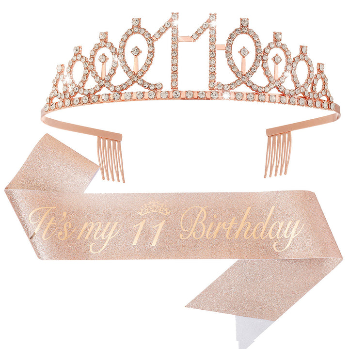 Ladies Crystal Princess Crown with 30 & Fabulous lettering Bowlift