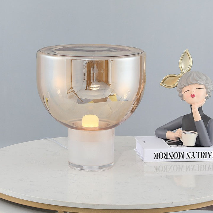 Modern Sculptural Glass Table Lamp