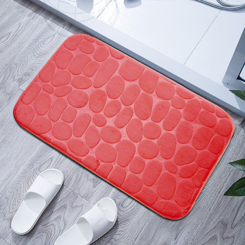 Plush Textured Bath Mat Bowlift