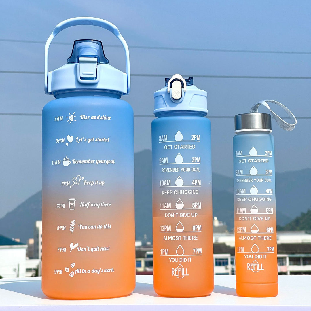 Unisex Motivating Water Bottle with Time Markings Bowlift
