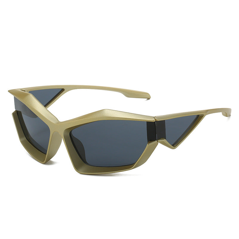 Women's sporty performance sunglasses with modern geometry frame Bowlift