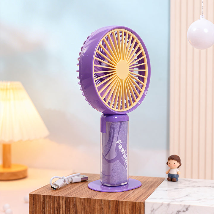 Women portable hand fan with innovative heart design Bowlift
