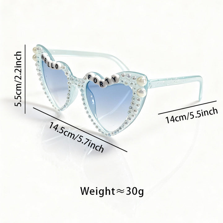 Pearl-Embellished Cat-Eye Sunglasses Bowlift