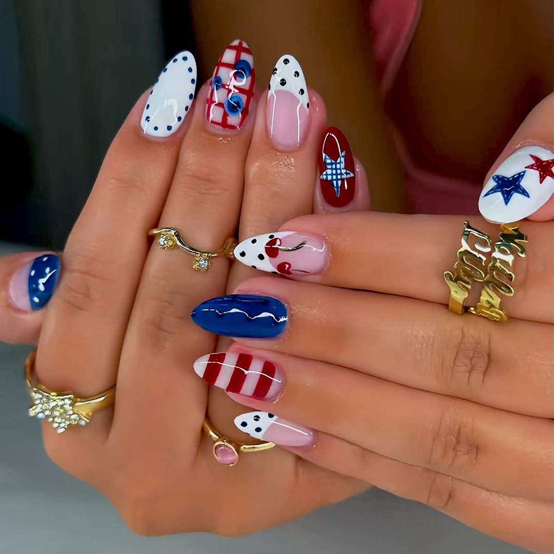 Artificial nails with unique graphic designs Bowlift