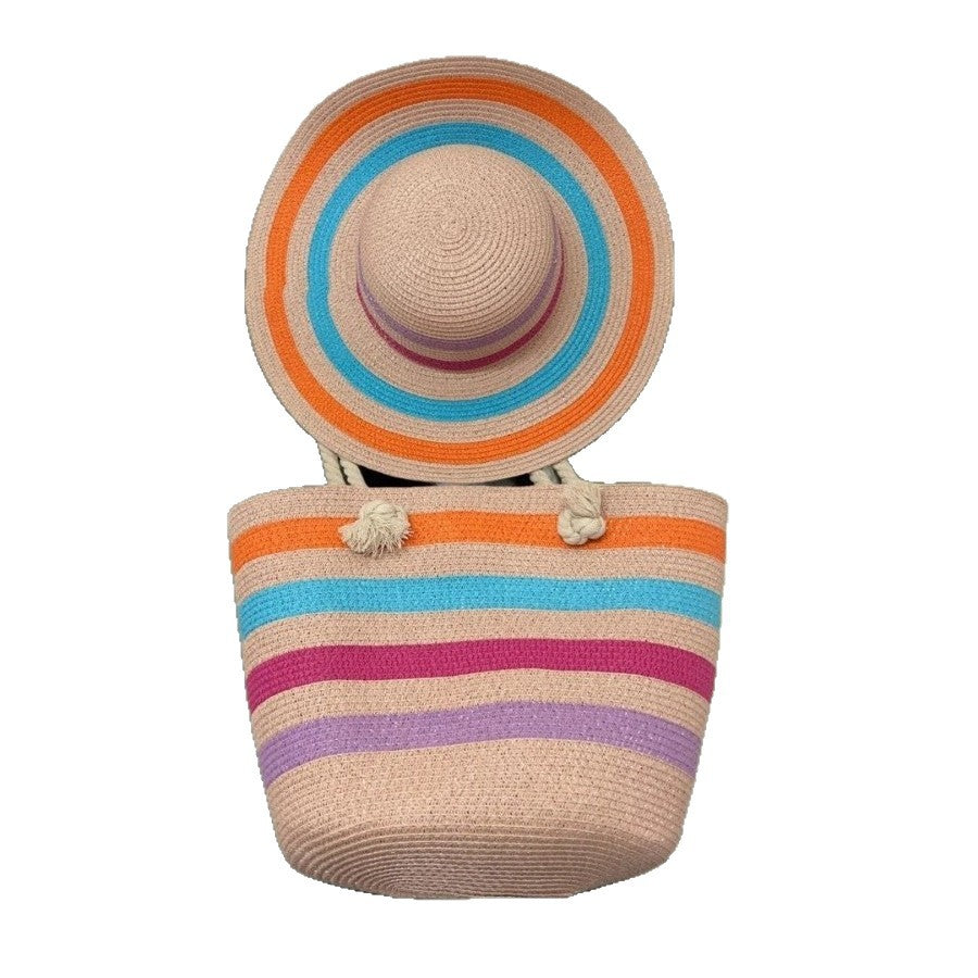 Beach bag with colorful stripes Bowlift