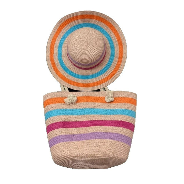 Beach bag with colorful stripes Bowlift