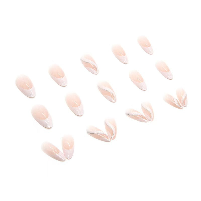 Elegant Stiletto Nail Art Set with Glitter Accents Bowlift