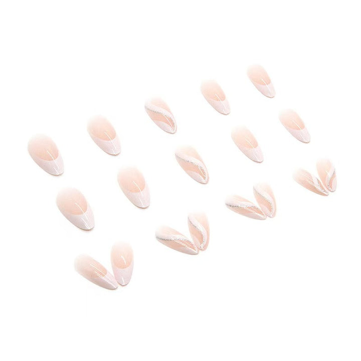 Elegant Stiletto Nail Art Set with Glitter Accents Bowlift