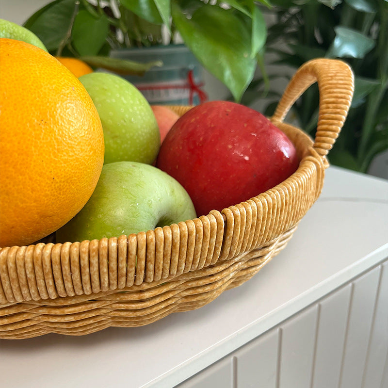 Women Oval Basket with Handles Bowlift