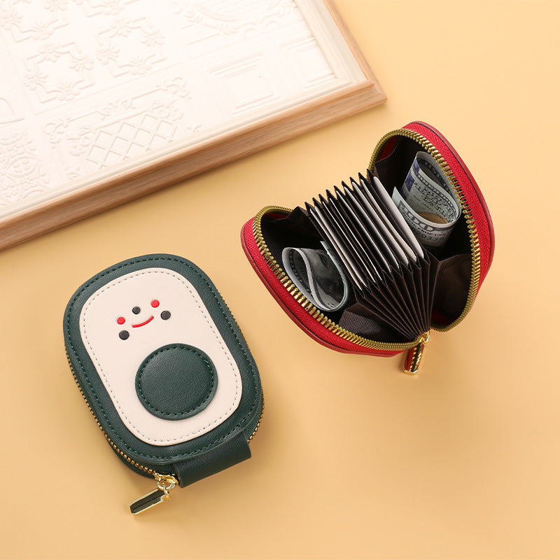 Cute Character Zippered Coin Purse Bowlift