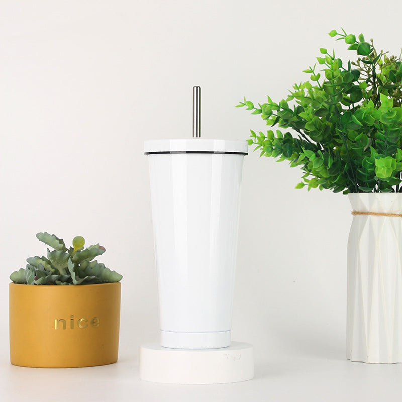 Women's stainless steel drinking cup with straw Bowlift