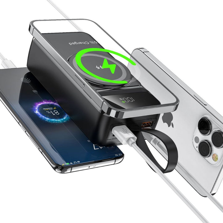 Portable Wireless Powerbank with Intelligent Charging Management and Digital Display Bowlift