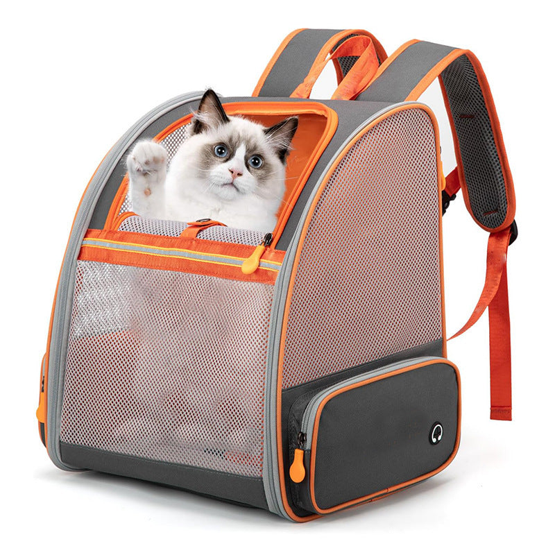 Pet Backpack with Breathable Mesh Inserts Bowlift