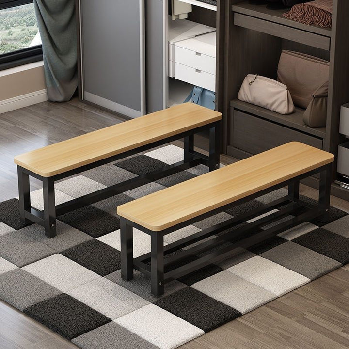 Bench made of sturdy wood with modern metal frame Bowlift