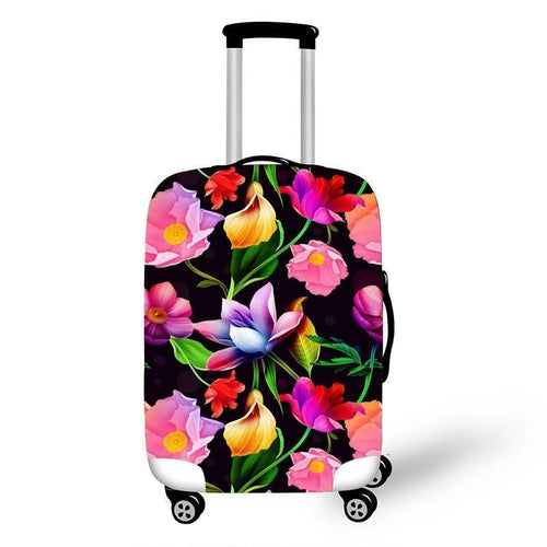 Women's hard shell suitcase with diverse floral design Bowlift