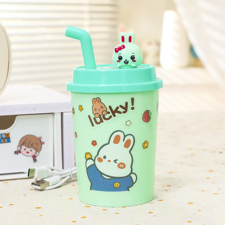 Women’s drinking cup with integrated straw and playful animal design Bowlift