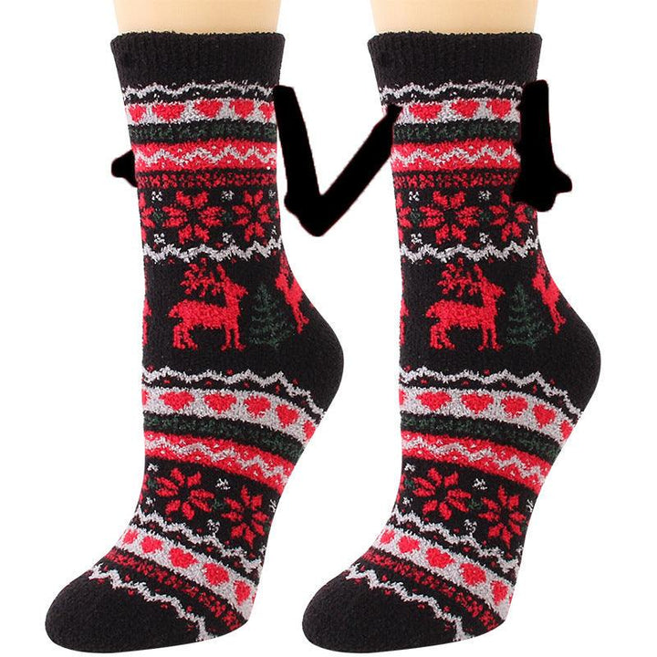 BowLift | Christmas Supplies Coral Fleece Tube Socks Warm Slipper Bed Socks Winter Soft Warm Slipper