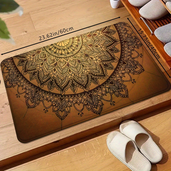 Artistic Mandala Design Bath Mat