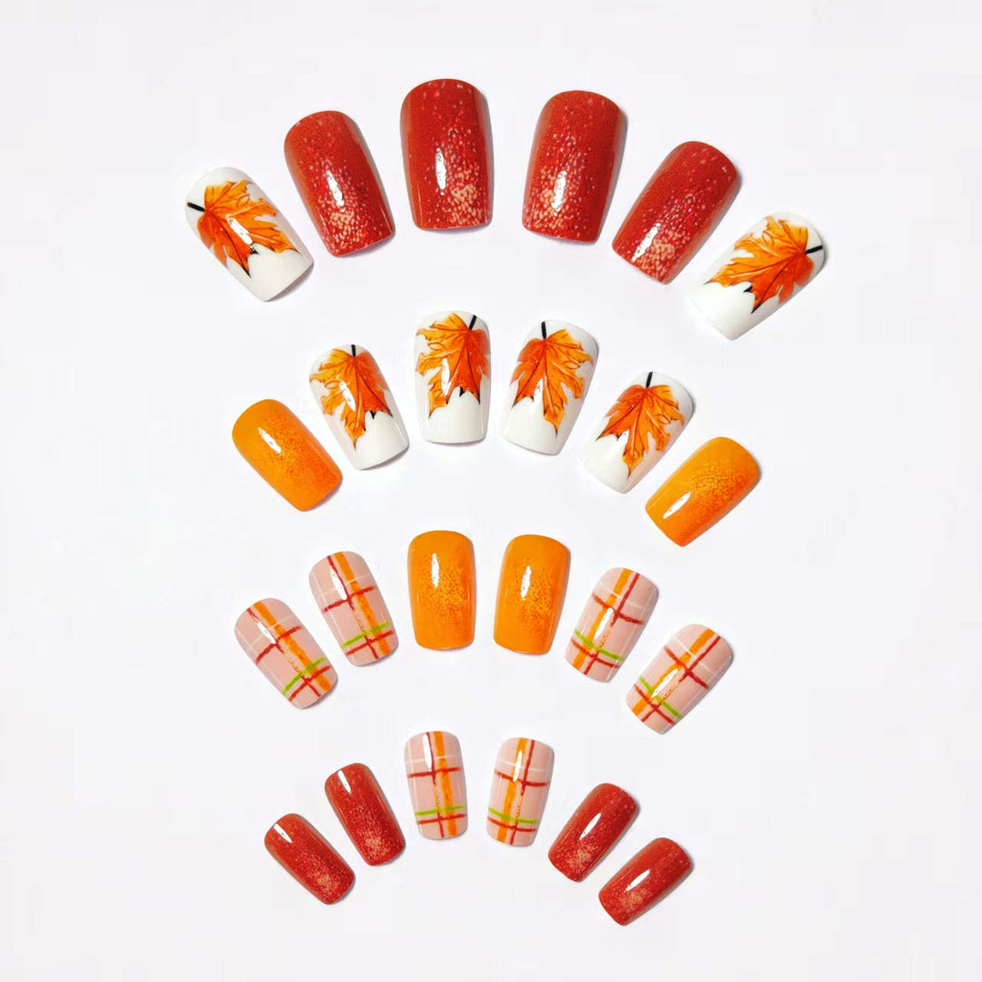 Autumn Leaf Design Nail Art Bowlift