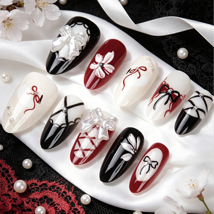 Acrylic nail set with exclusive designs Bowlift