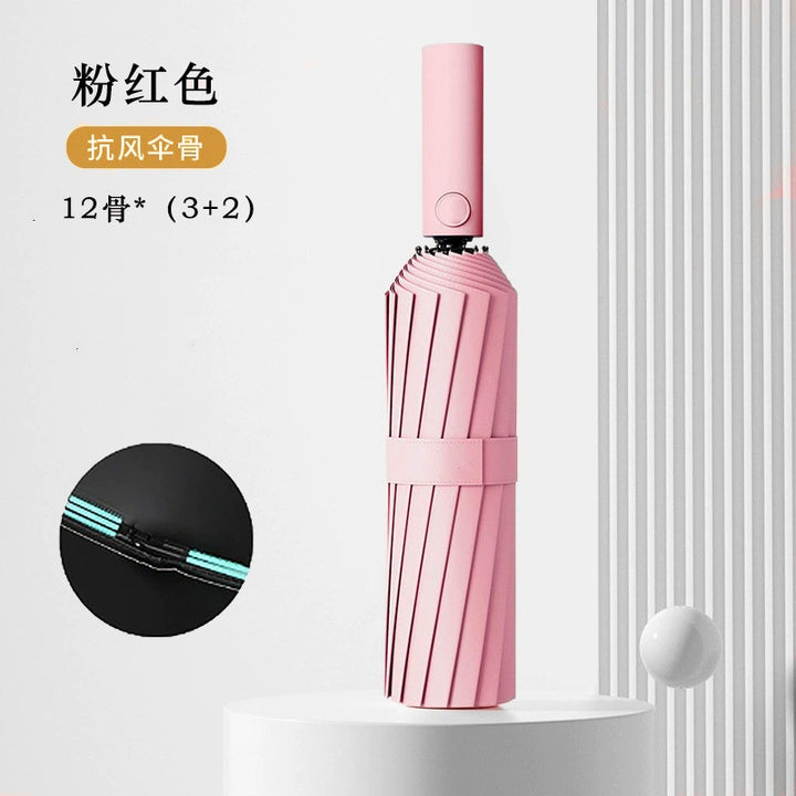 Women's Compact Umbrella with Improved Stability Bowlift