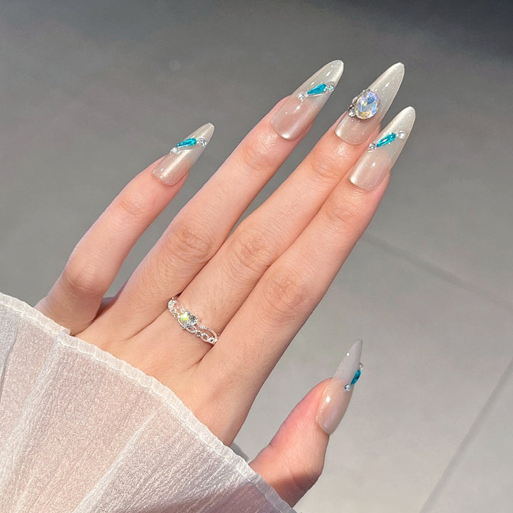 Crystal-Embellished Nail Art Extensions Bowlift