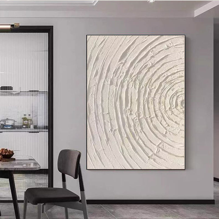Textured Circular Relief Canvas Artwork