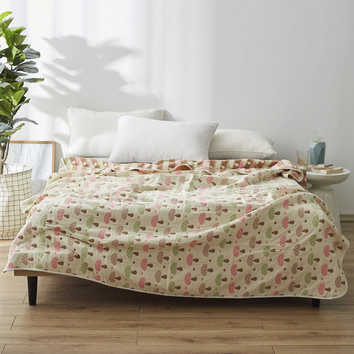 Women Elegant Blanket with Subtle Leaf Pattern Bowlift