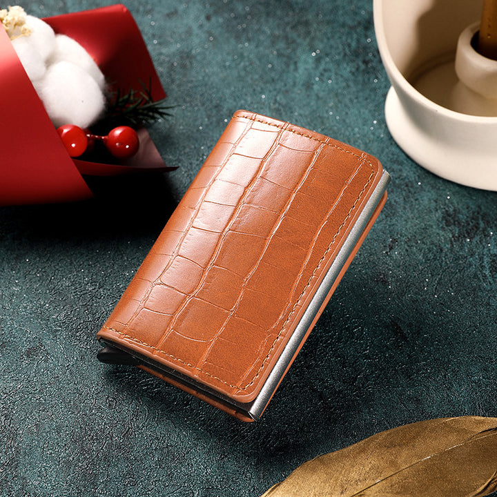 Premium Leather Business Card Holder Bowlift