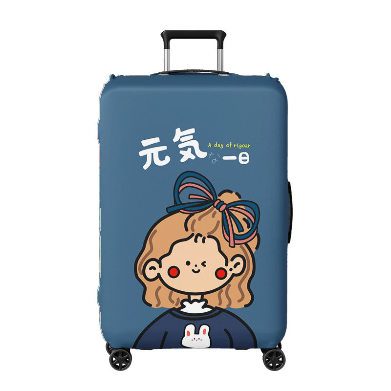 Ladies suitcase cover with creative illustration design Bowlift