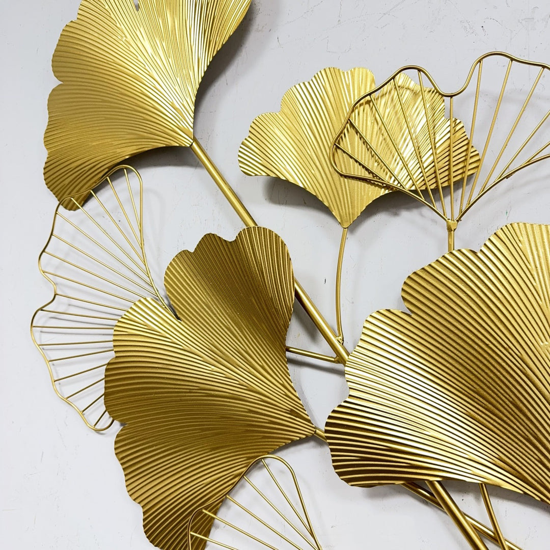 Decorative Metal Ginkgo Wall Sculpture Bowlift