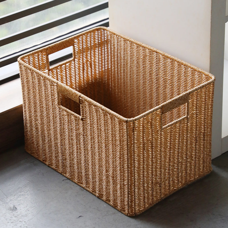 Storage basket made of natural rattan