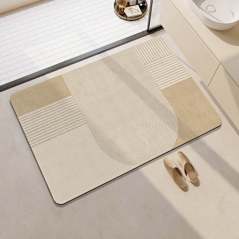 Geometric Patterned Bathroom Mat Bowlift