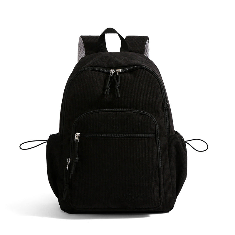 Corduroy Textured Casual Backpack
