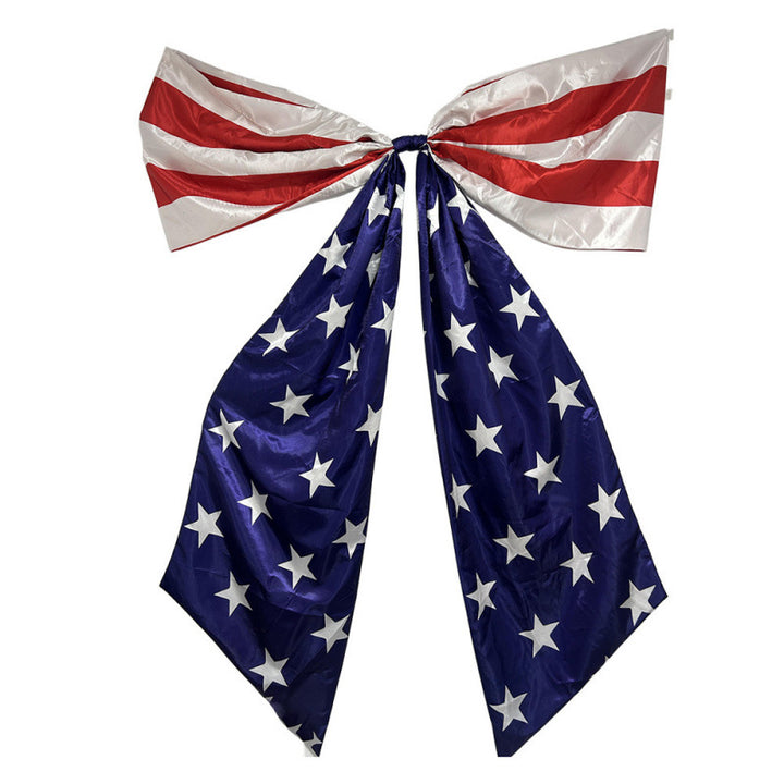 Independence Day Patriotic Gazebo Drapery and Oversized Bow Bunting Set Bowlift