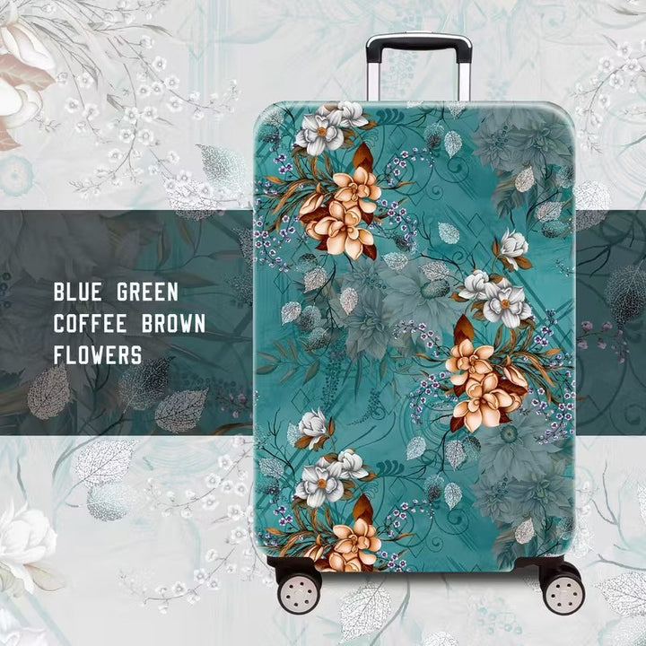 Ladies hard shell suitcase with floral accents Bowlift