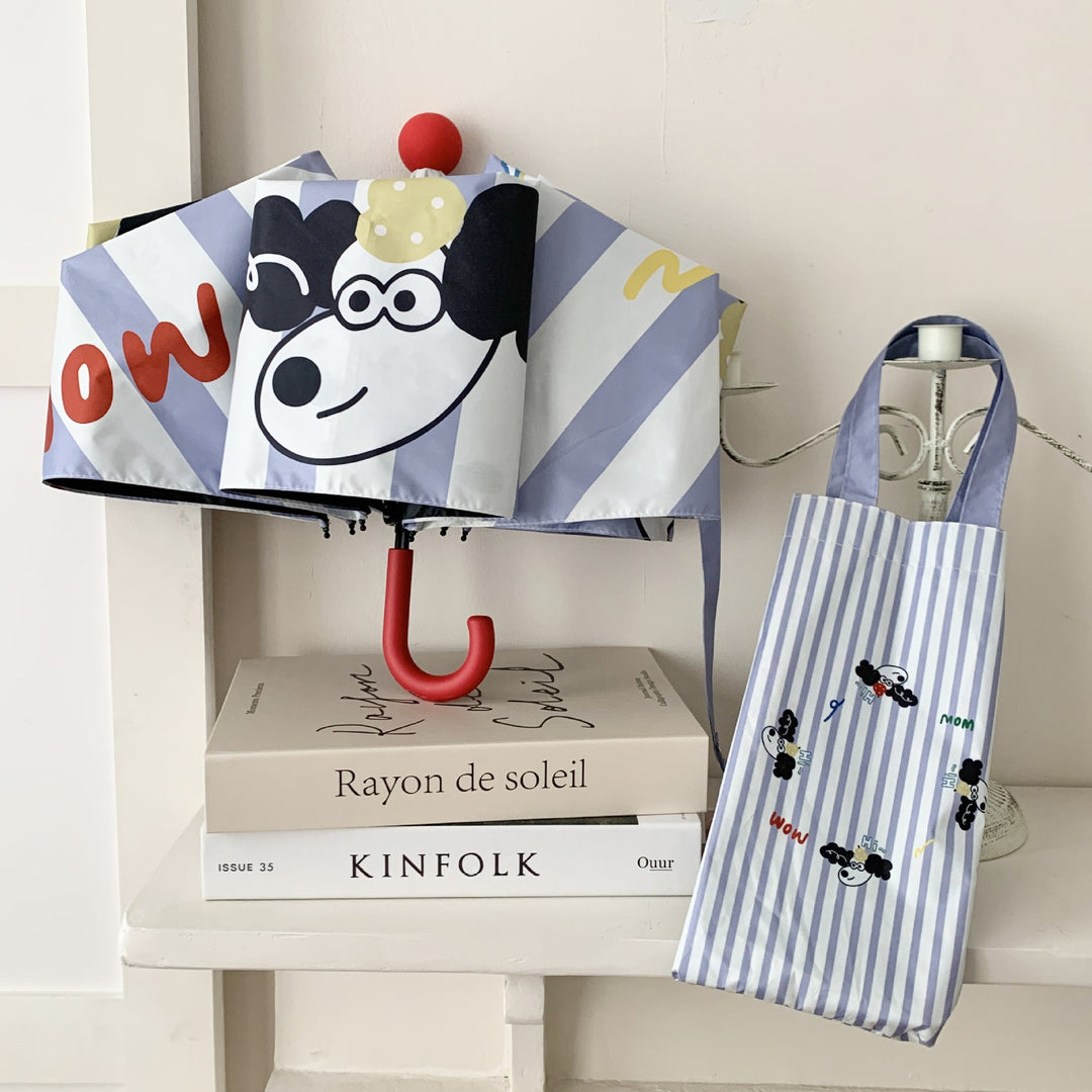 Ladies creative foldable umbrella with playful animal design Bowlift