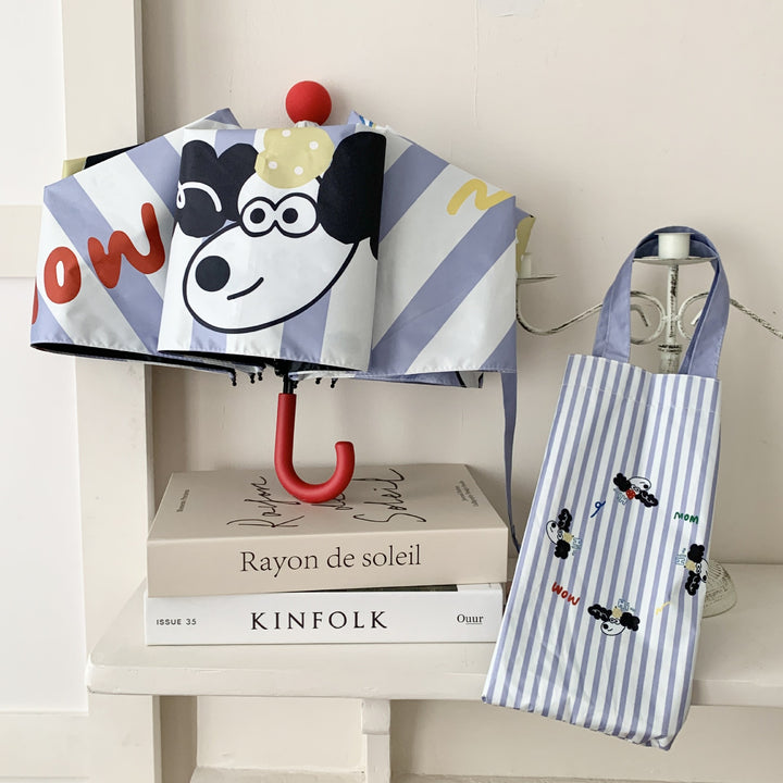 Ladies creative foldable umbrella with playful animal design Bowlift