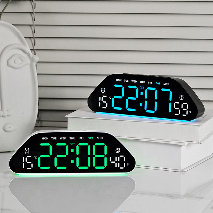Digital Multifunctional Alarm Clock with Temperature and Date Display Bowlift