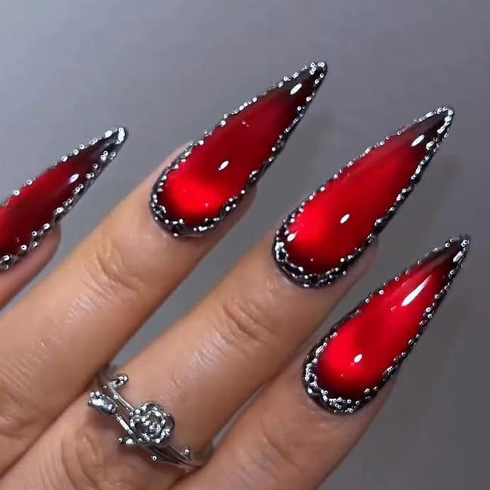 Artificial nails with polka dots Bowlift
