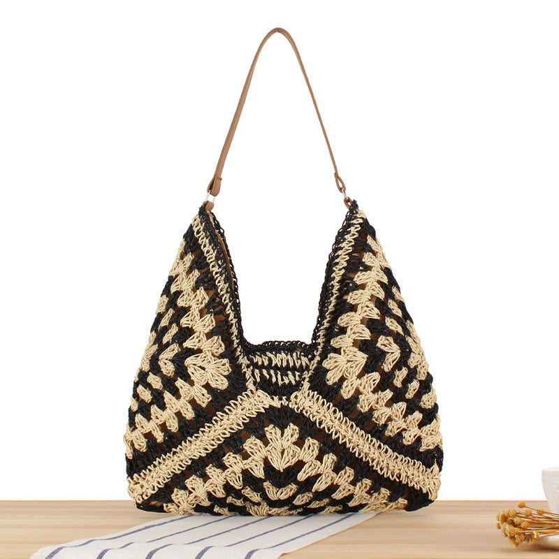 Macrame Crossbody Bag in Elegant Crocheted Design Bowlift