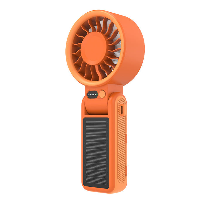 Unisex Portable Rechargeable Handheld Fan with Solar Charging Bowlift