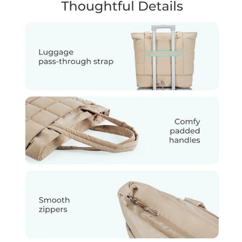 Quilted Oversized Tote Bag Bowlift