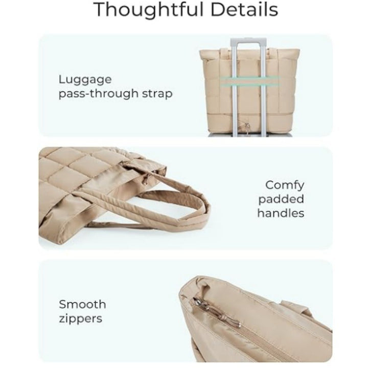 Quilted Oversized Tote Bag Bowlift