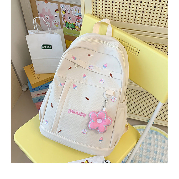 Playful Embroidered Backpack