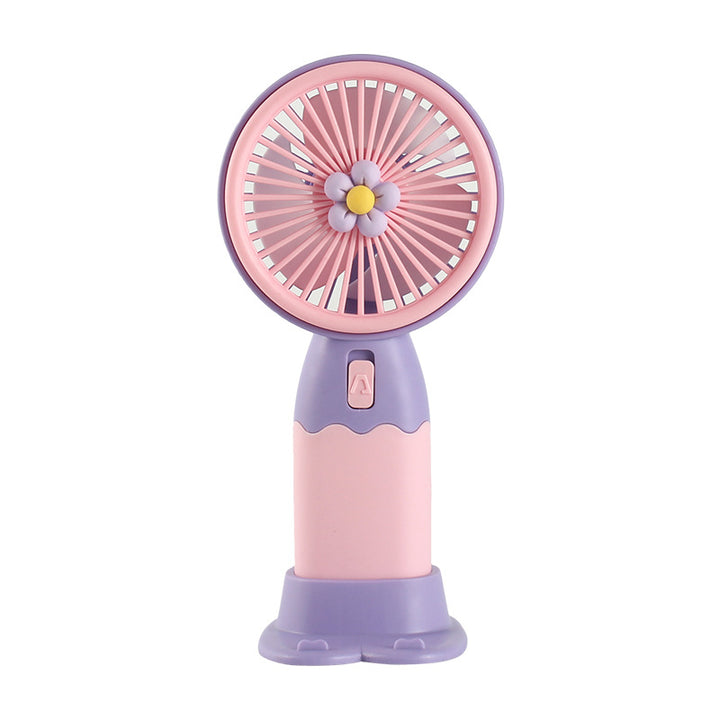 Women Portable Hand Fan with Floral Design Bowlift