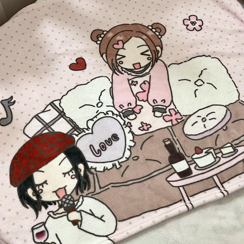 Cartoon-Themed Cozy Fleece Blanket