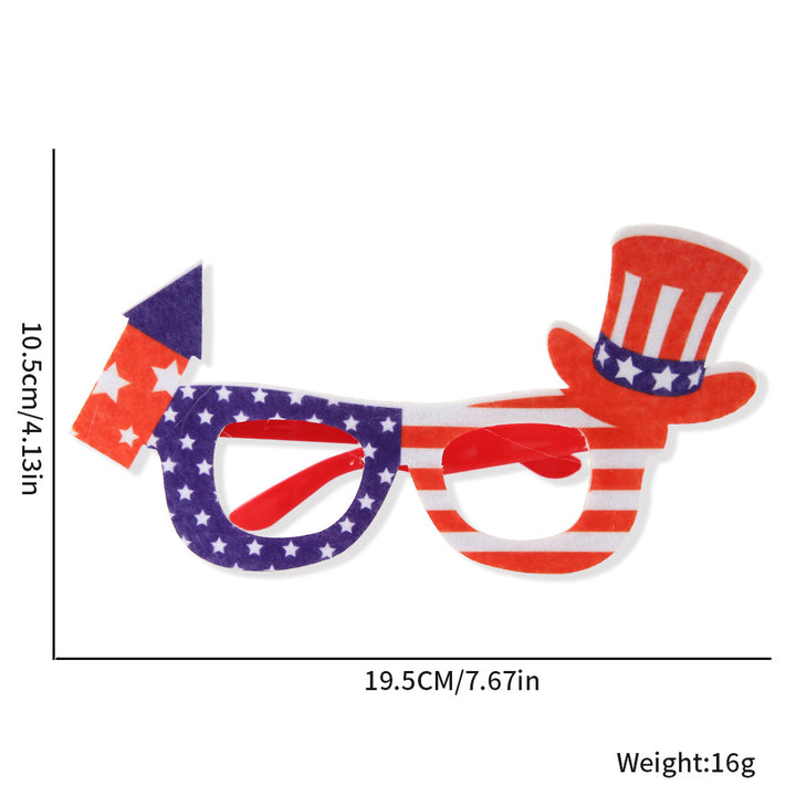 Unisex nan novelty hand-shaped patriotic party eye glasses with finger-frame design Bowlift