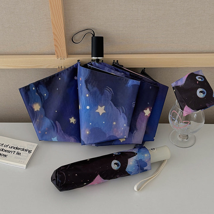 Women's umbrella with cute cat design by Bowlift