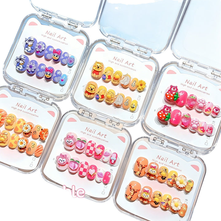 Customized Cartoon-Inspired Press-On Nail Art Set Bowlift